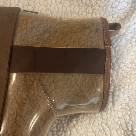 Cape Robbin Snow Rain Platform Booties Size 11 Clear Brown Slip On Round Toe - Picture 6 of 12